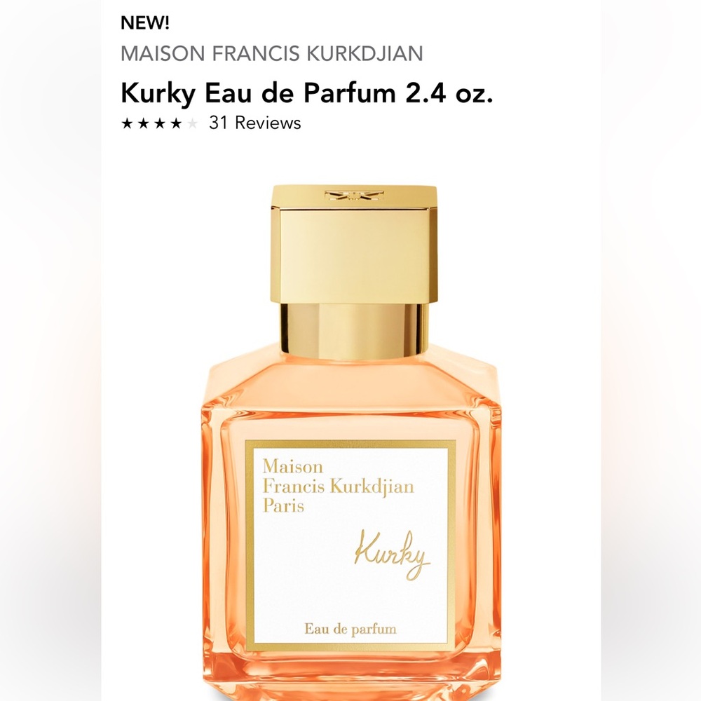Maison Francis Kurkdjian Kurky Eau de Parfum Bottle - Peach and Gold